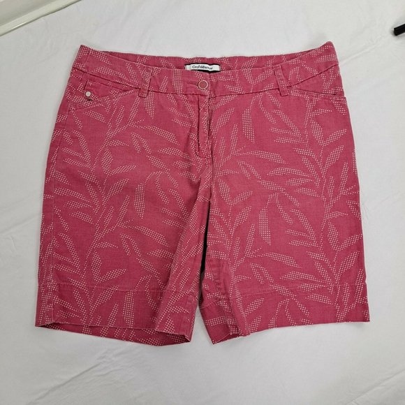 Croft & Barrow Women's Shorts Long Pink White Size 18 - Picture 2 of 11